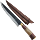 Faca Artesanal Para Churrasco Carne Em Aço Carbono Larga 10"