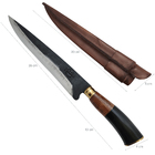 Faca Artesanal Para Churrasco Carne Em Aço Carbono Larga 10"