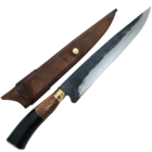 Faca Artesanal Para Churrasco Carne Em Aço Carbono Larga 10"