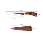 Faca Artesanal Rústica 7 Polegadas Cabo Madeira Trabalhada -