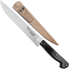 Faca Carbono Peixeira Artesanal Com Bainha Couro Cabo Chifre