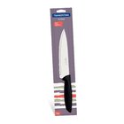 Faca Chef 7 Plenus Preto Lamina De Aco Inox E Cabo De Polipro