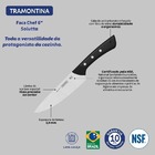 Faca Chef Tramontina Solutta Em Aço Inox E Cabo Em Policarbon