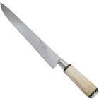 Faca Churrasco 11 Pol Aço Carbono Bainha Couro Cabo De Osso