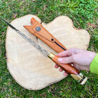 Faca Churrasco 9” Partial Tang Inox 420c Cabo Híbrido Madeira