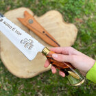 Faca Churrasco 9” Partial Tang Inox 420c Cabo Híbrido Madeira