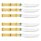 Faca Churrasco Bambu Premium 6 Peças