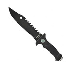 Faca Com Bússola E Com Bainha Em Aço Inox Negro De 7 Polegadas