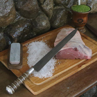 Faca Cutelaria 12'' Rabo De Tatu Churrasco Bainha De Couro Ca