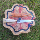 Faca De Churrasco Aço Carbono 1070 Estreita 8” Artesanal Thom