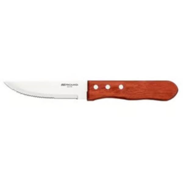 Faca De Churrasco Hanzzo Wood Inox 25cm