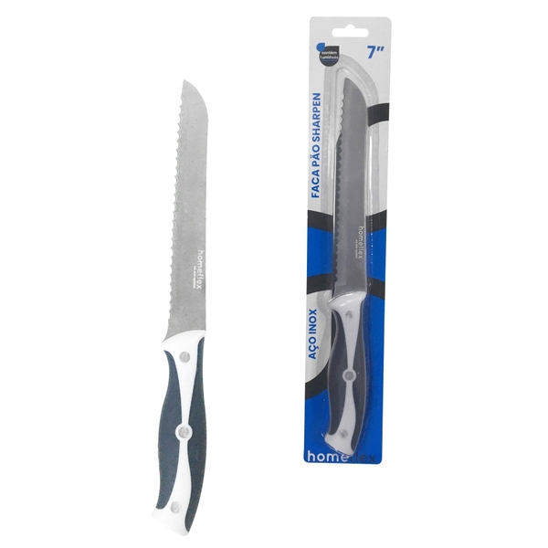 Faca De Pão 7'' Em Inox Sharpen