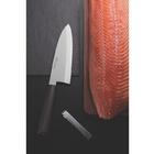 Faca Deba 8 Sushi Silver Marrom Lamina De Aco Inox E Cabo De