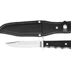 Faca Esporte 5 Fish Preto Lamina De Aco Inox E Cabo De Borrac