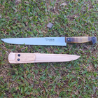 Faca Estilo Formiga Aço Carbono 8'' Cabo Chifre Bainha Couro