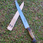 Faca Estilo Formiga Aço Carbono 8'' Cabo Chifre Bainha Couro