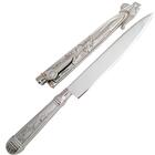 Faca Gaúcha Churrasco 6' Bainha Cabo Aço Inox Modelo Prateada