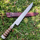 Faca Gaúcha Para Churrasco 10'' Cabo Rabo De Tatu Aço Carbono