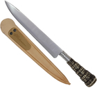 Faca Hickmann 9'' Aço Inox Cabo Rabo Tatu Sintético Bainha