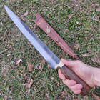 Faca Javalizeira Artesanal 12' Caça Javali Com Guarda Aço Car