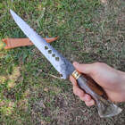 Faca Javalizeira Artesanal Caça Caçador Aço Cirúrgico 10.