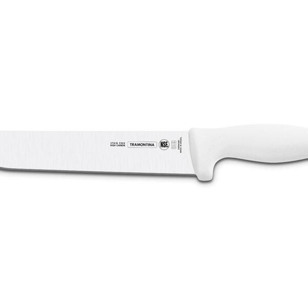 Faca Para Carne 10 Profissional Branco Lamina De Aco Inox E C