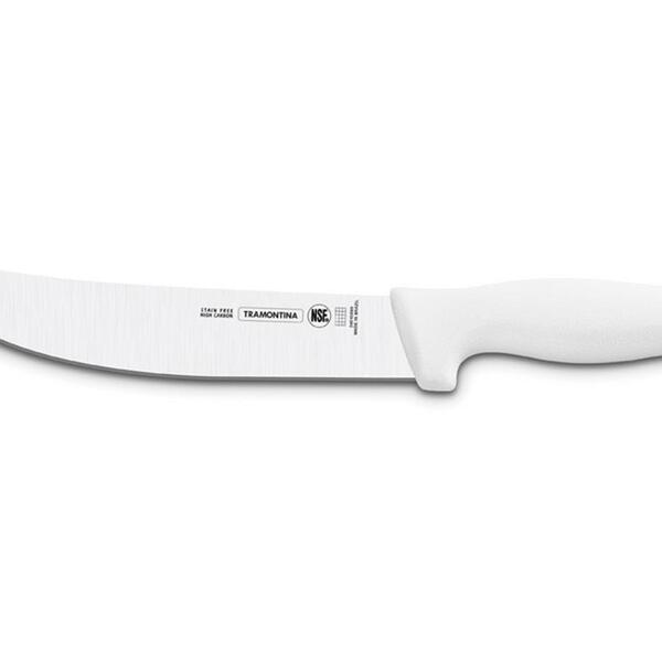 Faca Para Carne 14 Profissional Branco Lamina De Aco Inox E C