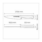 Faca Para Carne 6 Profissional Branco Lamina De Aco Inox E Ca