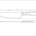 Faca Para Carne 8 Polywood Vermelho Lamina De Aco Inox Cabo D