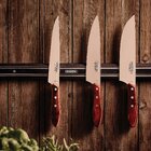 Faca Para Carne 8 Polywood Vermelho Lamina De Aco Inox Cabo D