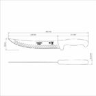 Faca Para Carne Butcher Com Lamina Em Aco Inox E Cabo Em Poli