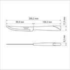 Faca Para Churrasco 4 New Kolor Azul Lamina De Aco Inox E Cab