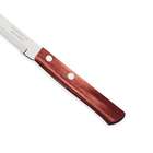 Faca Para Churrasco 5 Polywood Vermelho Lamina De Aco Inox E