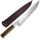 Faca Para Churrasco 8 Aço Carbono Cabo De Madeira Oitavado