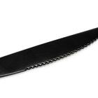 Faca Para Churrasco Elite Preta Geométrico 6 Peças