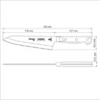 Faca Para Fatiar E Picar Century Lamina Aço Inox E Cabo Em Po
