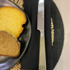 Faca Para Mesa Rattan Prata Com Cabo Verde Mimo