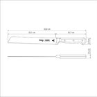 Faca Para Pao 8 Century Preto Lamina De Aco Inox E Cabo De Po