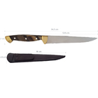 Faca Peixeira Artesanal 5'' Aço Inox Cabo De Chifre E Metal B