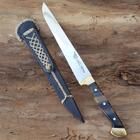 Faca Peixeira Artesanal Aço Inox Cabo De Chifre 8 Polegadas C