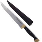 Faca Peixeira Artesanal Aço Inox Cabo De Chifre 8 Polegadas C