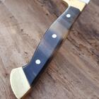 Faca Peixeira Artesanal Aço Inox Cabo De Chifre 8 Polegadas C