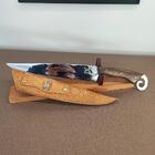 Faca Rabo De Galo 10' Artesanal Churrasco Full Tang Cabo Imbu