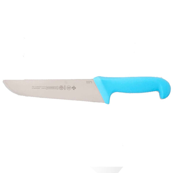 Faca Refile Lâmina Reta Larga 8" Azul Mundial 5520-8 Az 5520-