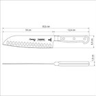 Faca Santoku 7 Century Preto Lamina De Aco Inox E Cabo De Pol