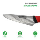 Faca Santoku Do Chef 8" Premium Aço Inox - Churrasco / Sushi