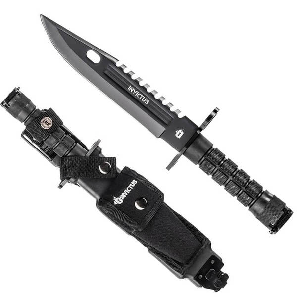 Faca Tática Militar Invictus Explorer Em Aço Inox 420 Com Bai