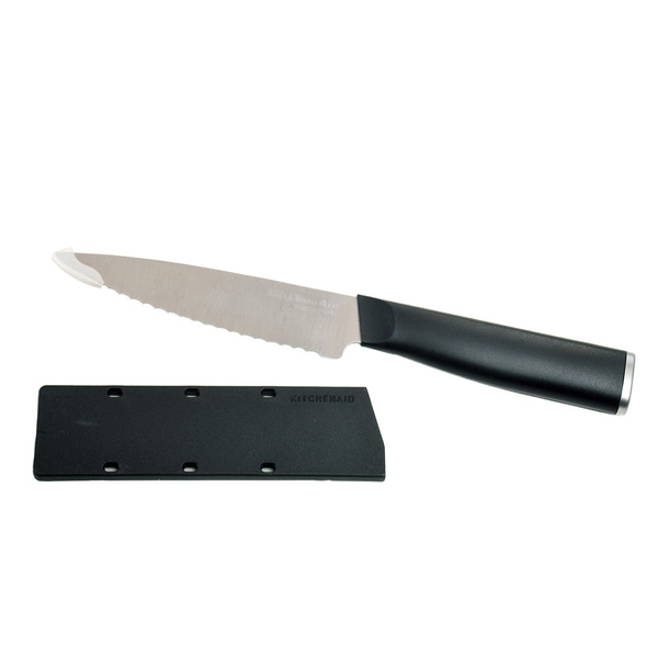 Faca Utilitária Serrilhada Clássica 14cm Preta Kitchenaid