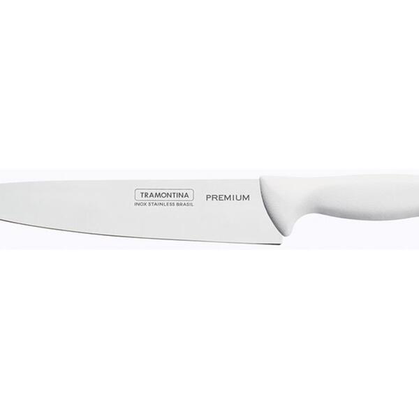 Faca Utility 8 Premium Branco Lamina De Aco Inox E Cabo De Po