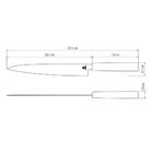 Faca Yanagiba 9 Sushi Silver Marrom Lamina De Aco Inox E Cabo